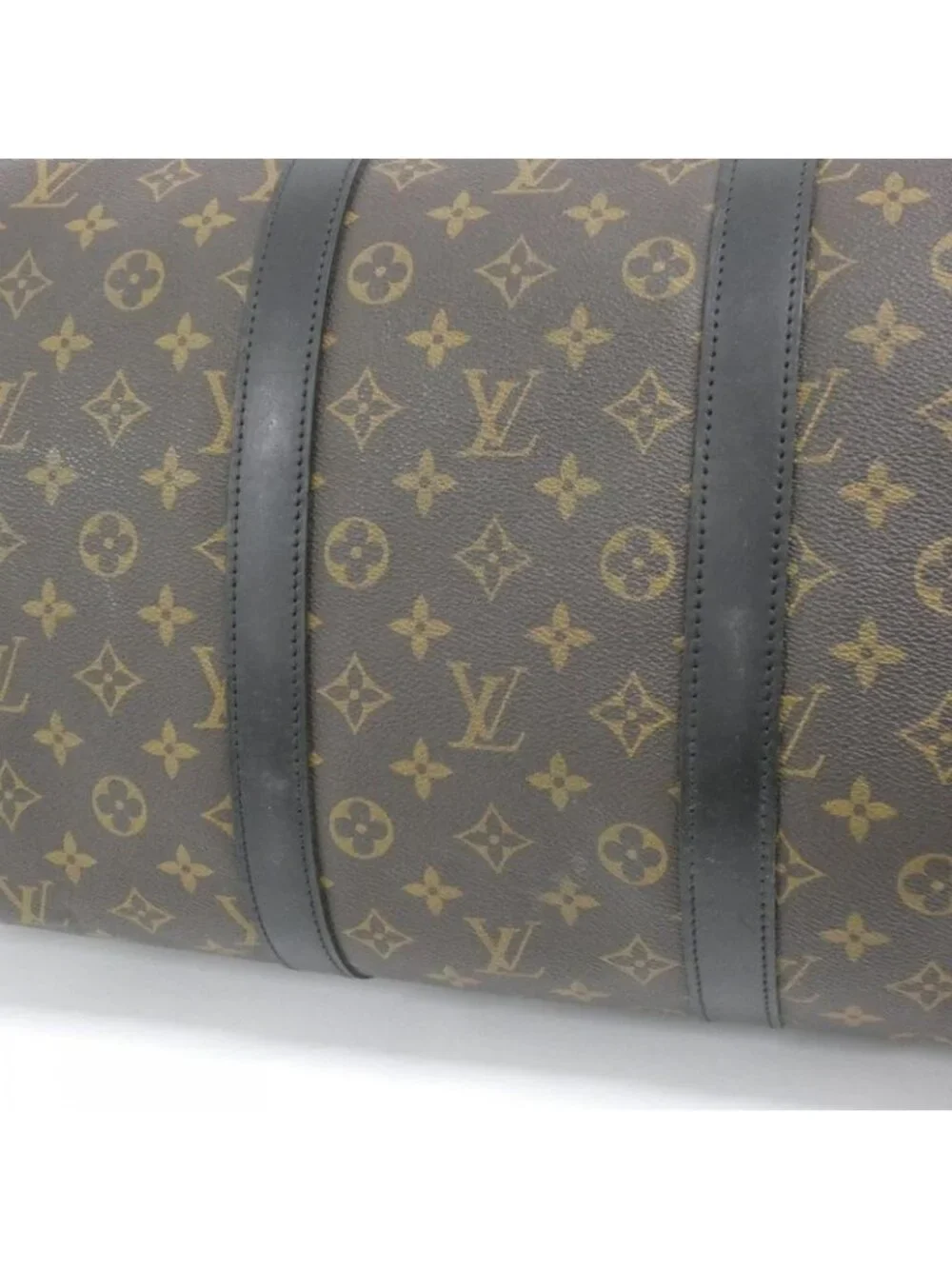 Louis Vuitton Monogram Macassar Keepall Bandouliere 55 cm Boston Bag - Picture 2 of 10